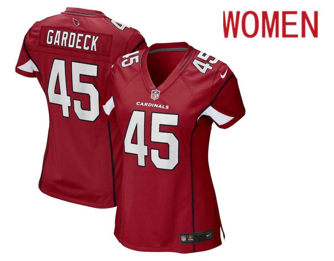 Cheap Women Arizona Cardinals 45 Dennis Gardeck Nike Red Game NFL Jersey